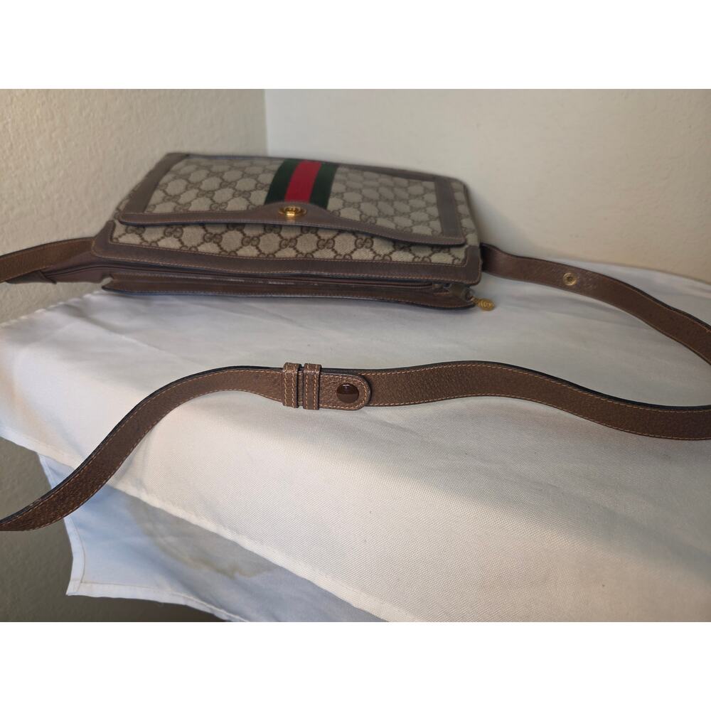 SOLD Gucci GG Supreme Web Stripe Crossbody Shoulder Messenger Bag Vintage - Picture 8 of 16